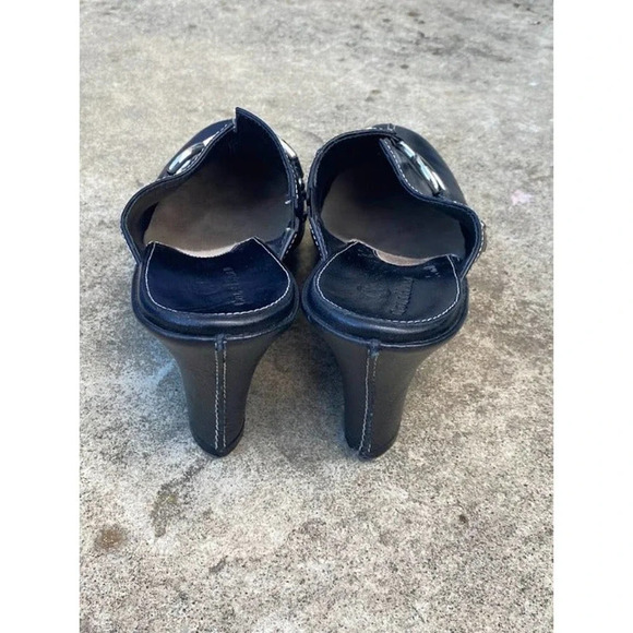 Cole Haan Classic Leather Clog Mule Womens Black US 8AA Made Brazil Preowned - Picture 5 of 9